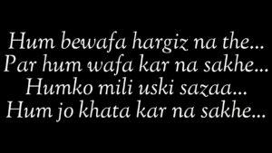 Hum Bewafa Hargiz Na Thay Lyrics - Kishore Kumar