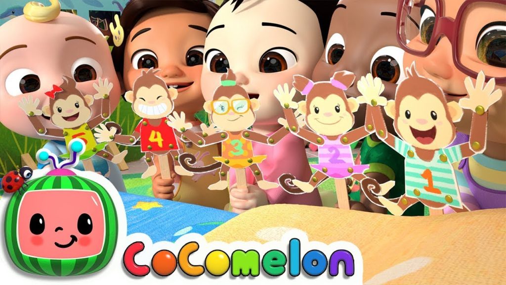 Five Little Monkeys Jumping on the Bed Lyrics - CoComelon